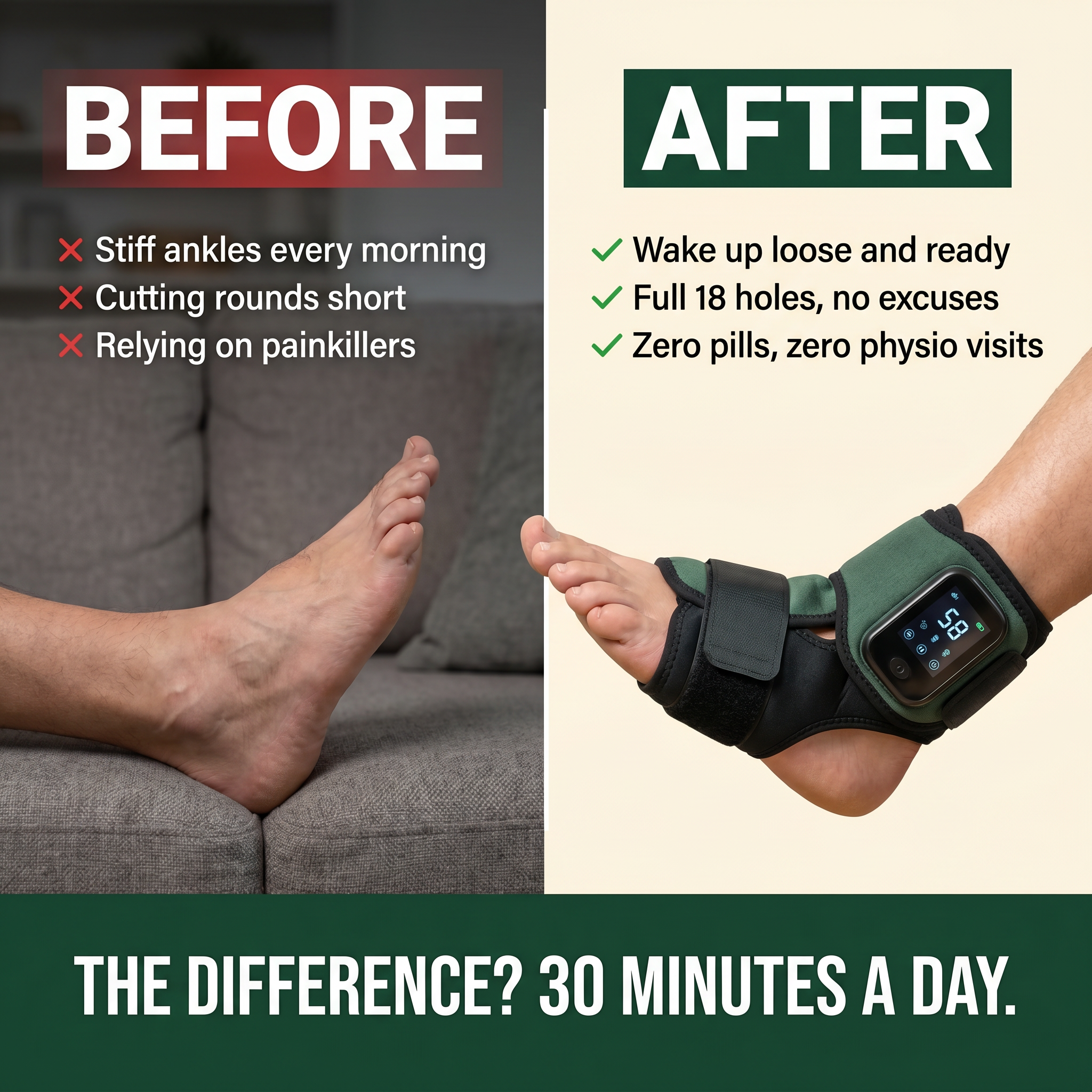 RecovStride "Triple Recovery" Ankle Wrap